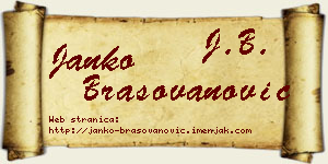 Janko Brašovanović vizit kartica
